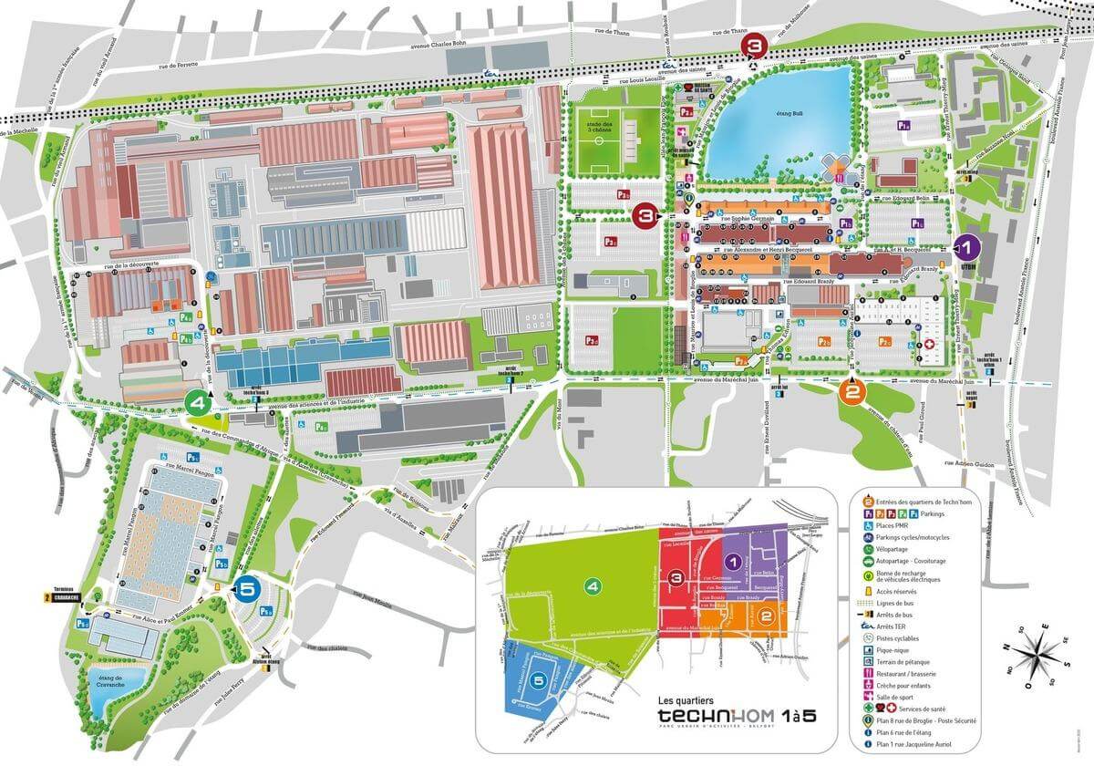 Plan du parc Techn’hom